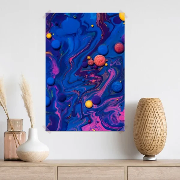 Plakat żywe kosmiczne wiry farby – Wallissimo® Plakat żywe kosmiczne wiry farby – Wallissimo®