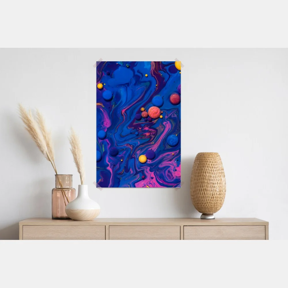 Plakat żywe kosmiczne wiry farby – Wallissimo® Plakat żywe kosmiczne wiry farby – Wallissimo®