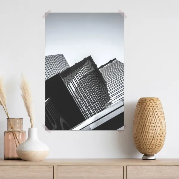 Plakat Hongkong budynek komercyjny z bliska – Wallissimo® Plakat Hongkong budynek komercyjny z bliska – Wallissimo®