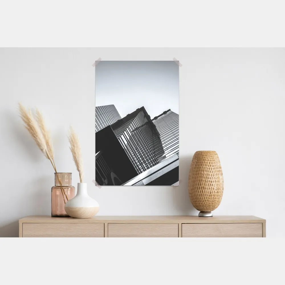 Plakat Hongkong budynek komercyjny z bliska – Wallissimo® Plakat Hongkong budynek komercyjny z bliska – Wallissimo®