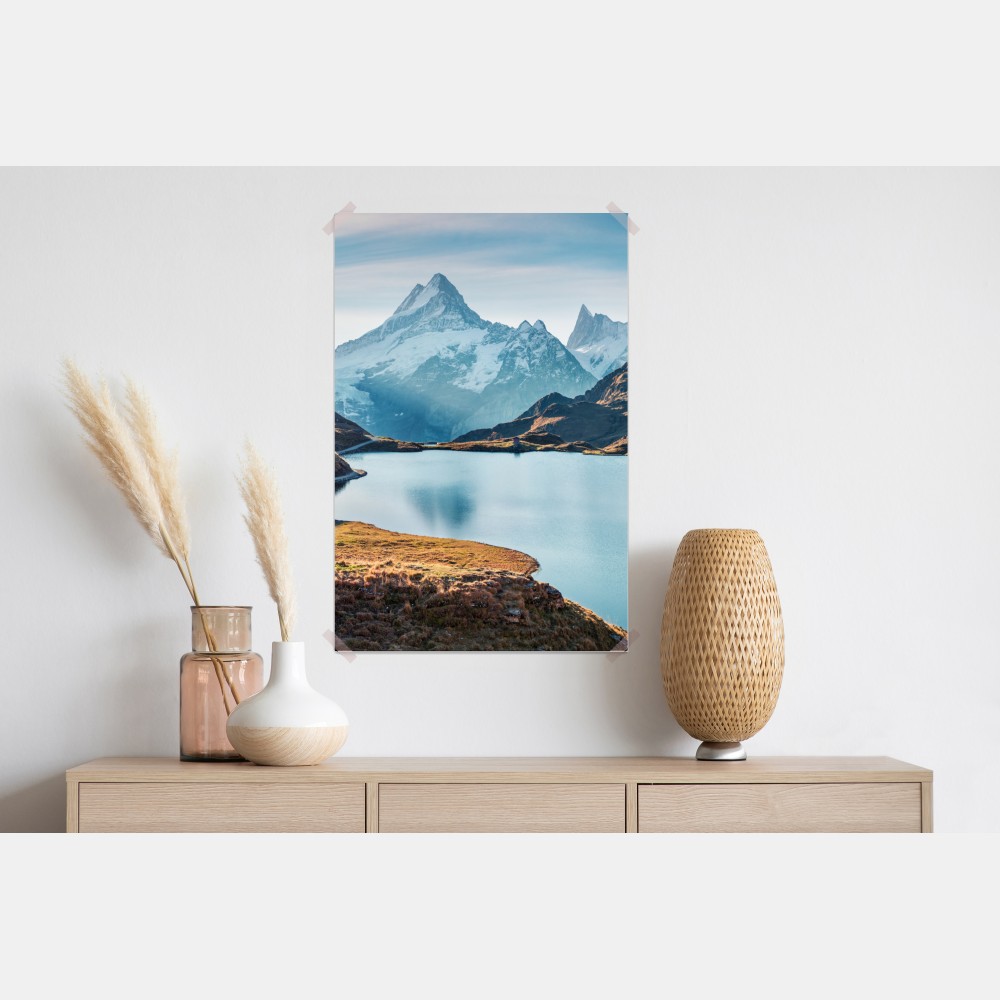 Plakat wschód słońca nad Bachalpsee, Alpy Szwajcarskie – Wallissimo® Plakat wschód słońca nad Bachalpsee, Alpy Szwajcarskie – Wallissimo®