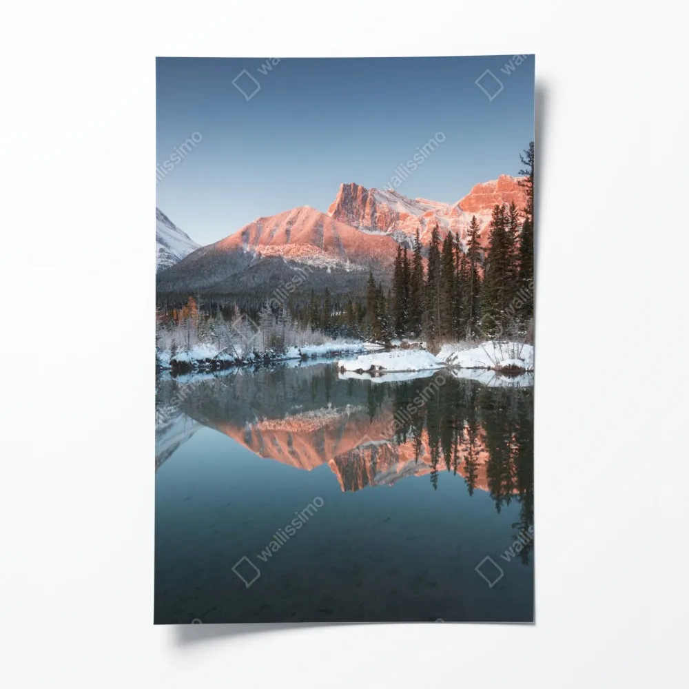 Plakat górskie odbicie w porannym blasku – Wallissimo® Plakat górskie odbicie w porannym blasku – Wallissimo®