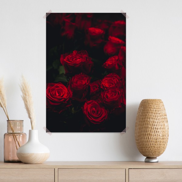 Plakat bukiet czerwonych róż – Wallissimo® Plakat bukiet czerwonych róż – Wallissimo®