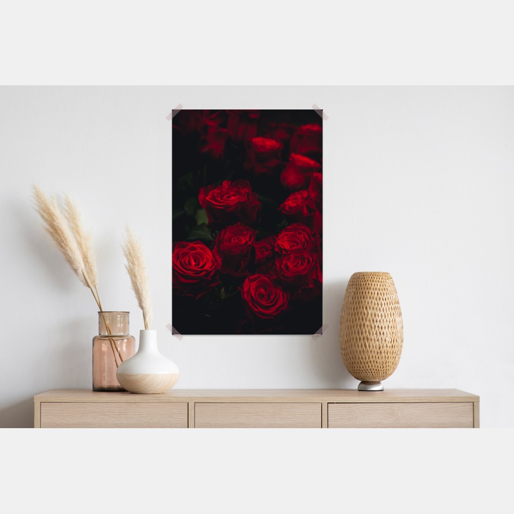 Plakat bukiet czerwonych róż – Wallissimo® Plakat bukiet czerwonych róż – Wallissimo®