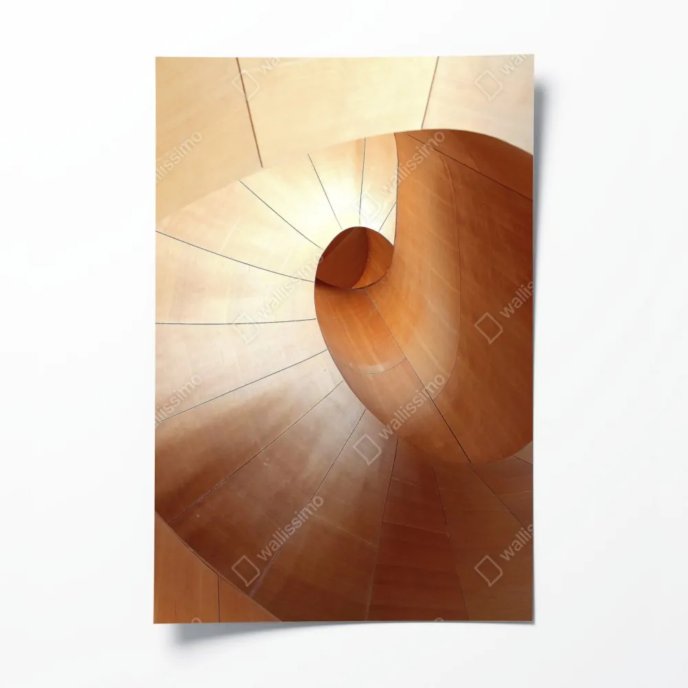 Plakat ciepła drewniana spirala – Wallissimo® Plakat ciepła drewniana spirala – Wallissimo®