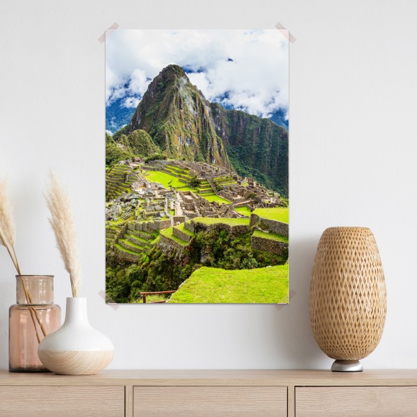 Plakat Machu Picchu starożytne tarasy górskie – Wallissimo® Plakat Machu Picchu starożytne tarasy górskie – Wallissimo®