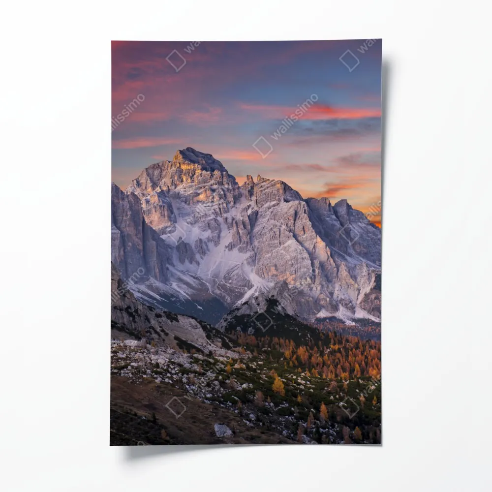 Plakat majestatyczny jesienny zachód w górach – Wallissimo® Plakat majestatyczny jesienny zachód w górach – Wallissimo®