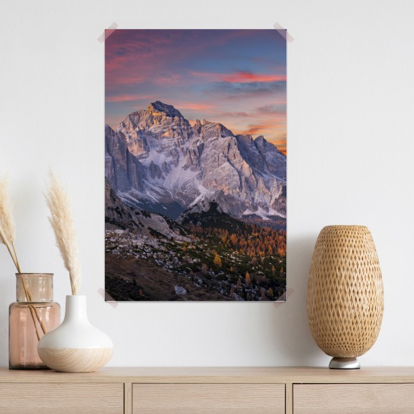 Plakat majestatyczny jesienny zachód w górach – Wallissimo® Plakat majestatyczny jesienny zachód w górach – Wallissimo®