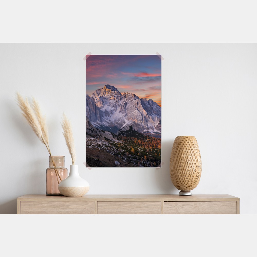 Plakat majestatyczny jesienny zachód w górach – Wallissimo® Plakat majestatyczny jesienny zachód w górach – Wallissimo®