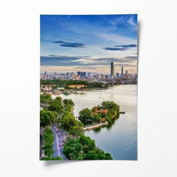 Plakat promienny słonecznik na retro niebie – Wallissimo®