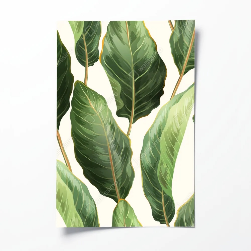 Plakat tropikalny wzór z liśćmi bananowca – Wallissimo® Plakat tropikalny wzór z liśćmi bananowca – Wallissimo®