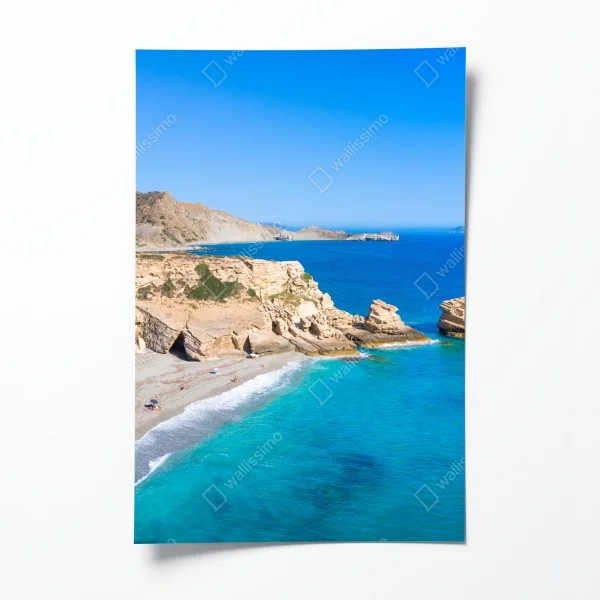 Plakat turkusowa nadmorska oaza