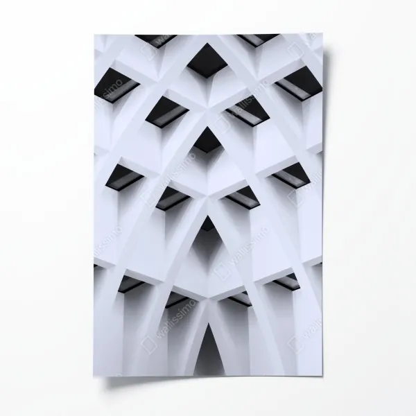 Plakat geometryczny łukowy sufit