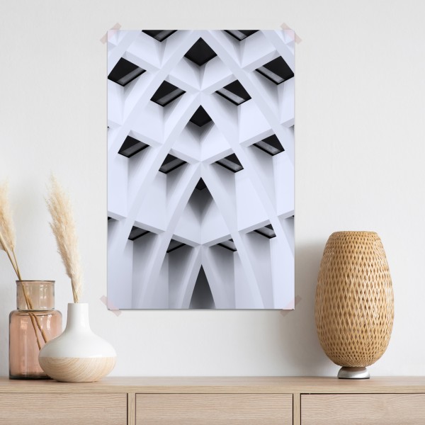 Plakat geometryczny łukowy sufit – Wallissimo® Plakat geometryczny łukowy sufit – Wallissimo®