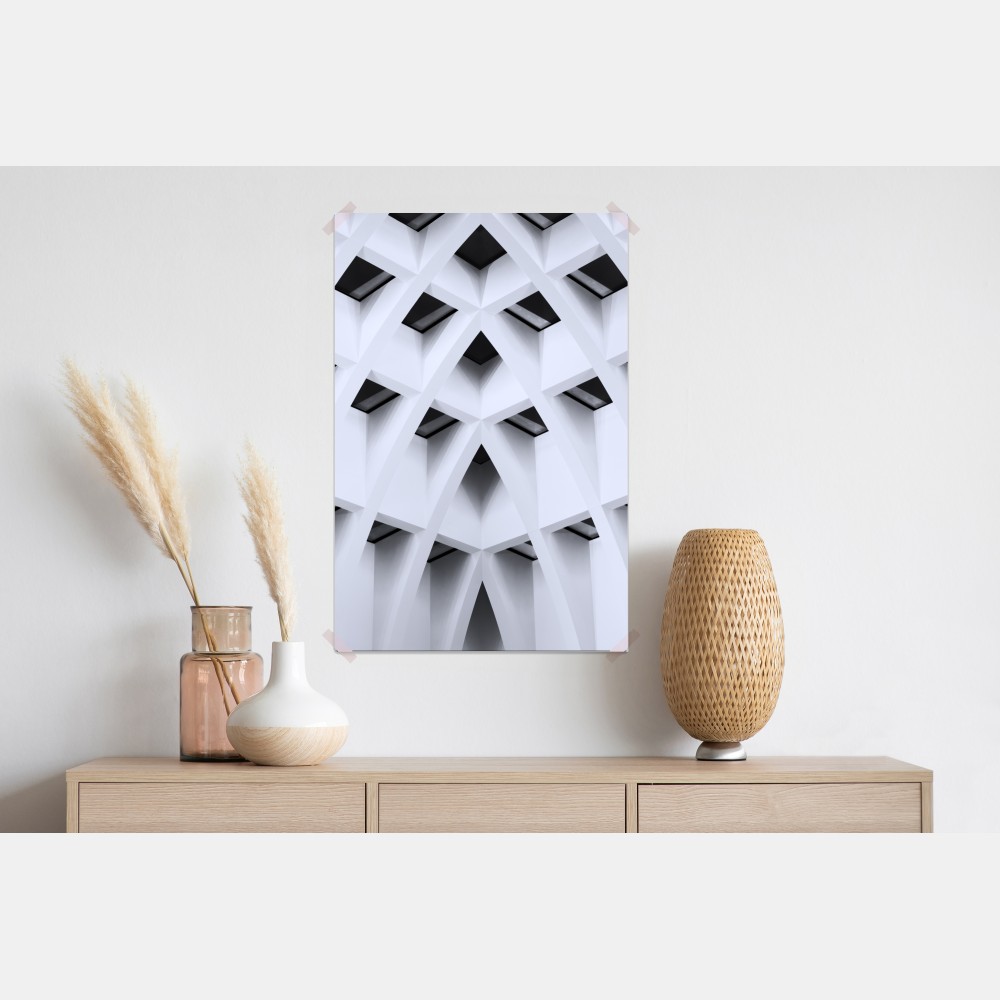 Plakat geometryczny łukowy sufit – Wallissimo® Plakat geometryczny łukowy sufit – Wallissimo®