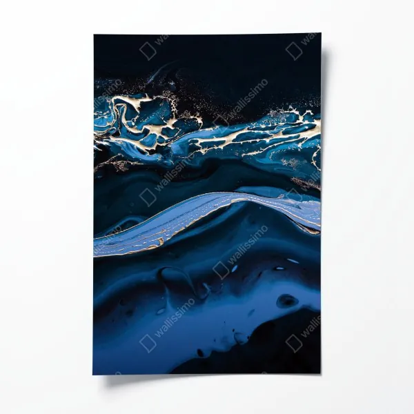 Plakat Lofoty most i góra z lotu ptaka – Wallissimo®