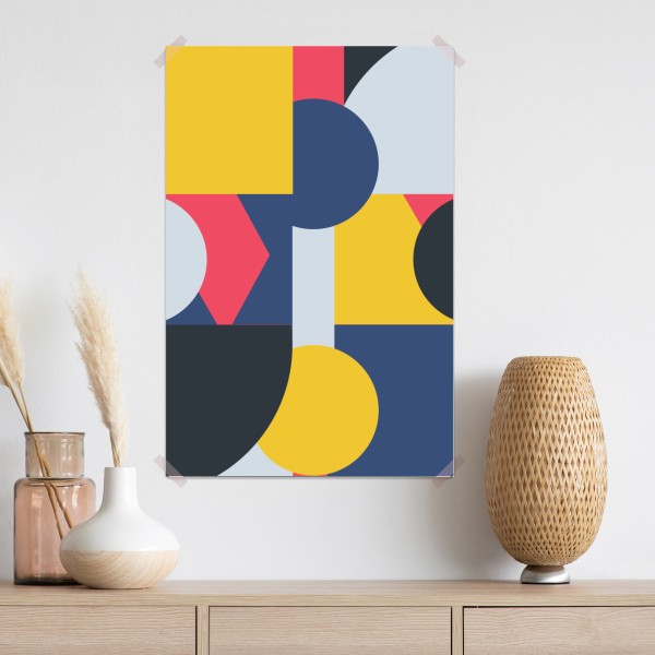 Plakat żywa geometryczna kompozycja – Wallissimo® Plakat żywa geometryczna kompozycja – Wallissimo®