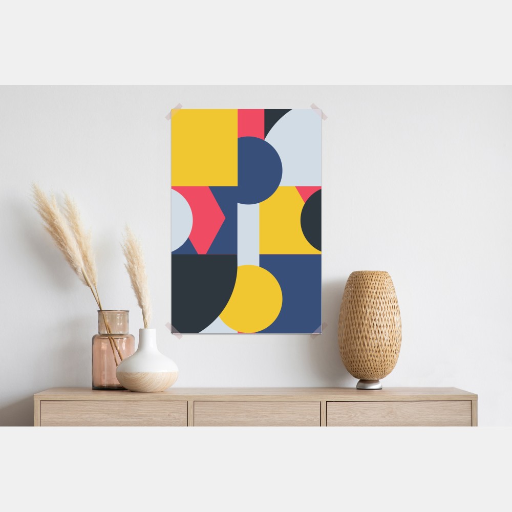 Plakat żywa geometryczna kompozycja – Wallissimo® Plakat żywa geometryczna kompozycja – Wallissimo®