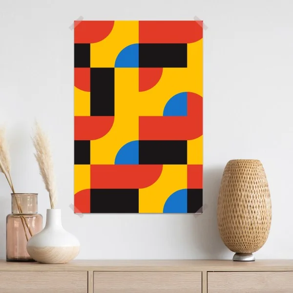 Plakat odważny geometryczny wzór na ścianę – Wallissimo® Plakat odważny geometryczny wzór na ścianę – Wallissimo®