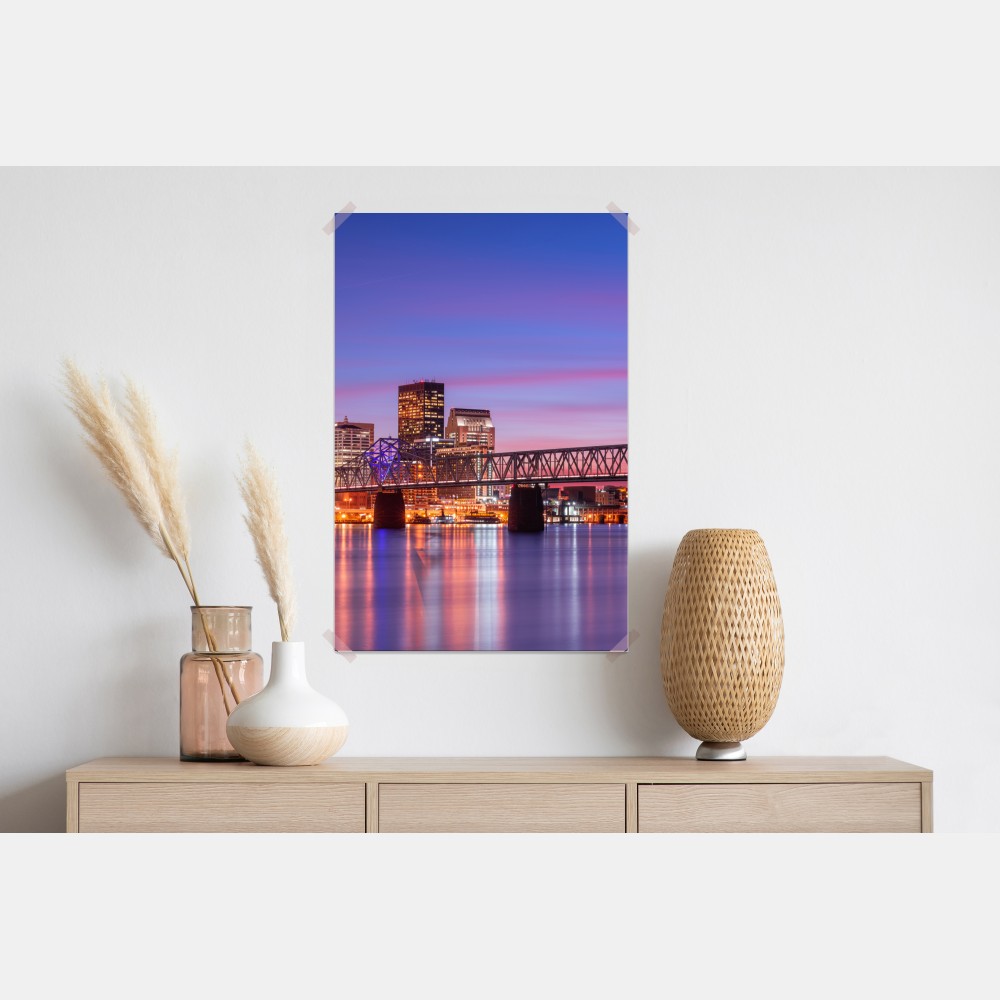 Plakat Louisville panorama miasta o zmierzchu – Wallissimo® Plakat Louisville panorama miasta o zmierzchu – Wallissimo®