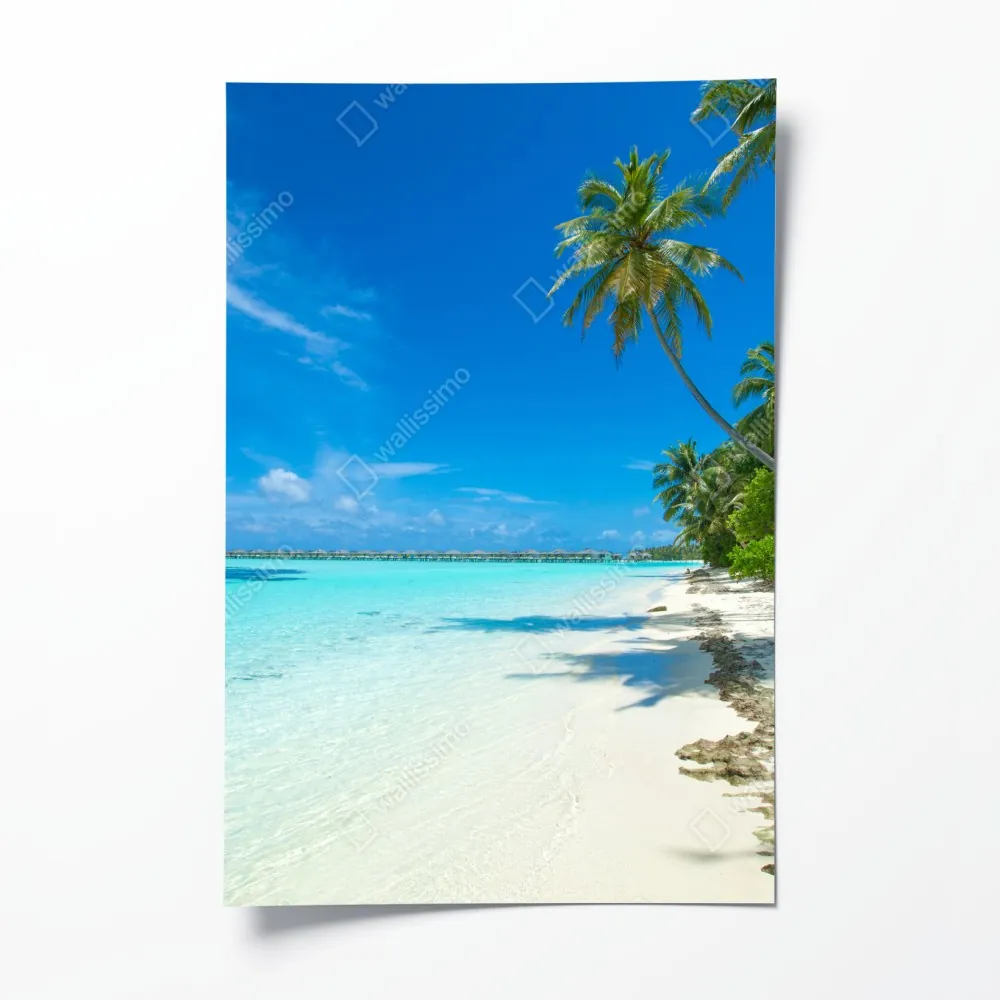 Plakat tropikalna plaża na Malediwach – Wallissimo® Plakat tropikalna plaża na Malediwach – Wallissimo®