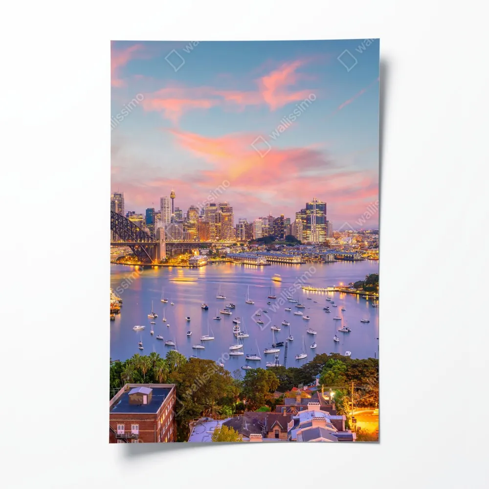 Plakat zachód słońca nad Sydney – Wallissimo® Plakat zachód słońca nad Sydney – Wallissimo®