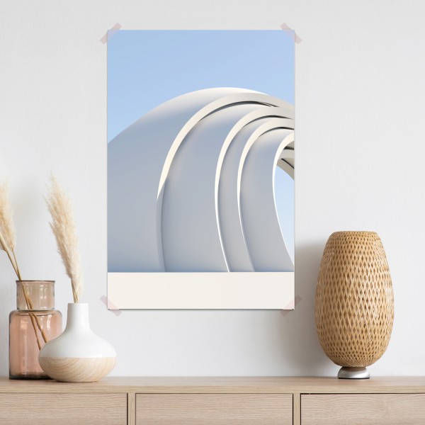 Plakat minimalistyczna rzeźba łuku – Wallissimo® Plakat minimalistyczna rzeźba łuku – Wallissimo®