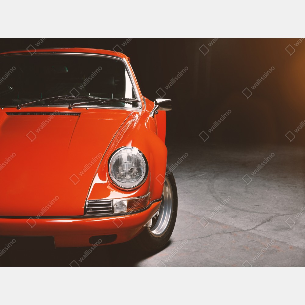 Plakat czerwony zabytkowy samochód sportowy zbliżenie – Wallissimo® Plakat czerwony zabytkowy samochód sportowy zbliżenie – Wallissimo®